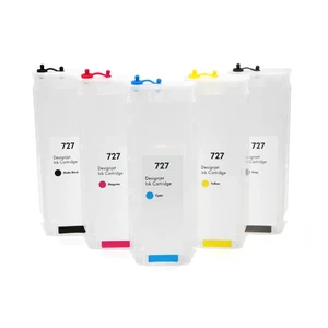 Pusty wkład atramentowy 727 do drukarki HP T1530 T920 T1500 T2500 T930 T2530 - Zdjęcie 1 z 6