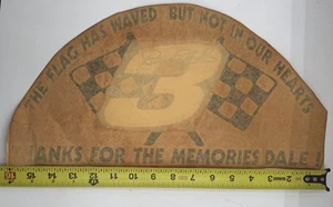 RARE Vintage Dale Earnhardt Memorial Window Decal 16” The Flag Has Waved NASCAR - Picture 1 of 4