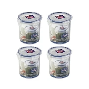 LocknLock Classic Round 700ml Food Containers β Set of 4, BPA Free & Airtight - Picture 1 of 2