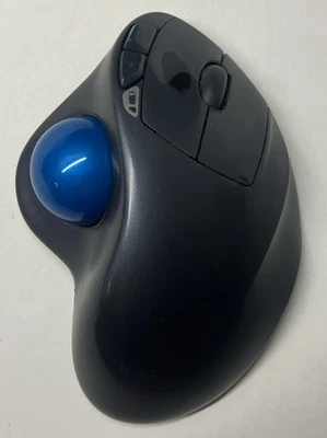 Logitech M570 Wireless Trackball Ergonomic Mouse Blue Ball w/ Receiver - Tested! - Image 1 of 4