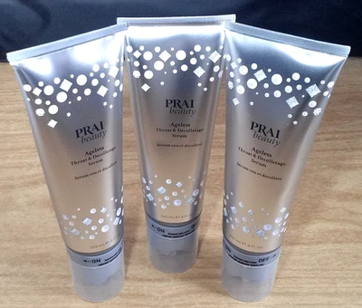 3 X PRAI Beauty garganta y escote sin edad 8 oz suero rollerball sellado Foto 1 de 4