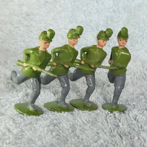 Vintage Britains 1950 lead 1/32 Belgian Chasseurs a Pied 148S toy soldiers x4 #H - Picture 1 of 16