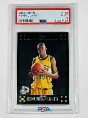 2007 TOPPS KEVIN DURANT #112 ROOKIE PSA 9 - Image 1 of 2