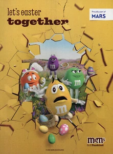 M&M CHOCOLATE AD #59 MAGAZINE promo AD 2023 LET'S EASTER TOGETHER - Picture 1 of 2