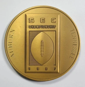 1997 SEC Football Championship Auburn vs Tennessee Medallion Coin - Picture 1 of 3