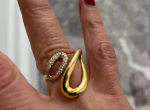 ippolita 18k bypass ring with diamonds sz 6 GORGEOUS!! 8.15g - Picture 1 of 4