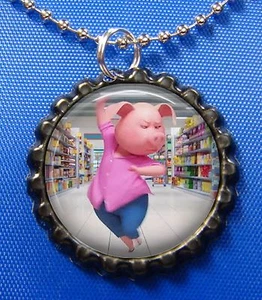 Sing Black Bottle Cap Necklace 4 - Picture 1 of 1