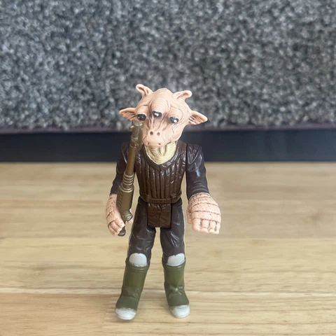 Star Wars Ree Yees Figure 1983 Kenner Vintage Taiwan With Weapon Rare Cover