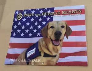 Paws for Purple Hearts Calendario 2023 - NUOVO - Foto 1 di 2