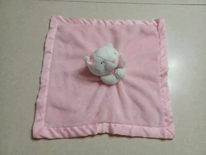 Carter's Baby Lovey Kitty Cat Pink White Soother Fleece Satin Cozy - Picture 1 of 4