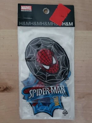 2010 Marvel 3 Spiderman Embroidered Iron-On Patches New Sealed H&M  - Image 1 of 4