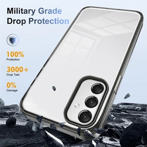 For Samsung Galaxy A16 Luxury Hybrid Armor Crystal PC Back Soft Frame Cover Case - Zdjęcie 1 z 19