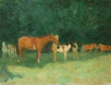 Horse Oil Painting Impressionist Circa 1900