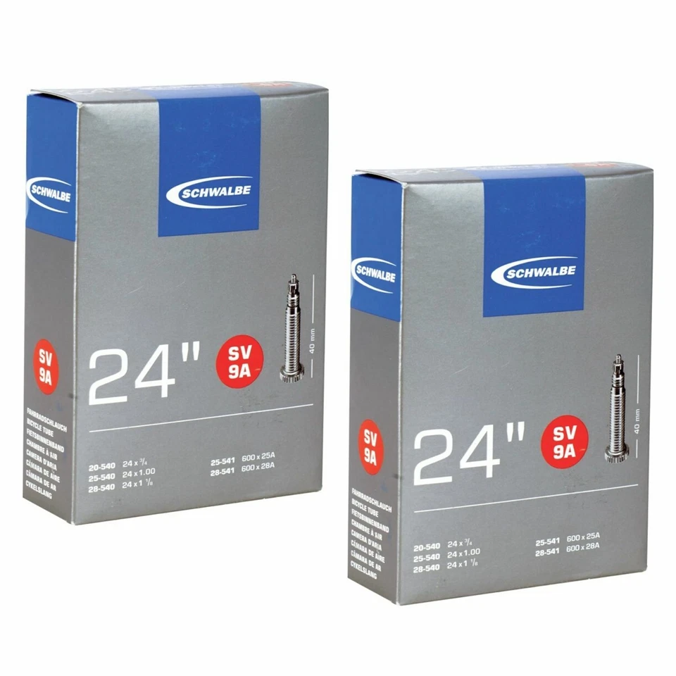 2x Schwalbe SV9A Wheelchair Inner Tubes for 24" Tyres, Presta Valve - image 1 of 1