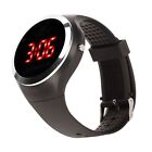 (silver)children Digital Watch Student Red Led Outdoor Sports Watch Lle