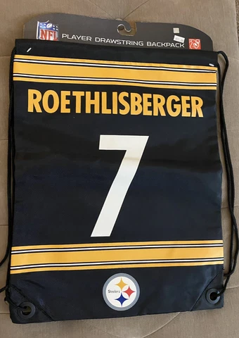 Pittsburgh Steelers Ben Roethlisberger #7 NEW Drawstrings Backpack/Book Bag NFL Cover