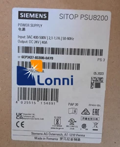6EP3437-8SB00-0AY0 6EP3 437-8SB00-0AY0 Nuevo Siemens SITOP PSU8200 24 V/40 A - Imagen 1 de 5