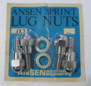 NOS Ansen Sprint Chrome Lug Nuts #127 Set of 4 - Car Wheel Automobile Parts - Picture 1 of 8