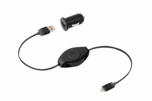 Retrak Etltchgcb 2.4-amp Lightning(r) Car Charger Plus Retractable Charge N Sync - Picture 1 of 1