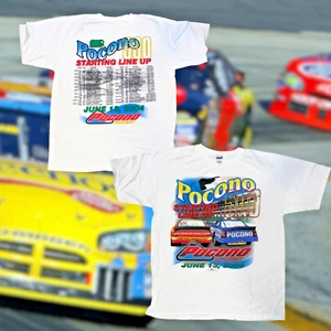 Nascar 2004 Pocono 500 Raceway Starting Line Up Tshirt Mens Sz. L Vintage - Picture 1 of 7