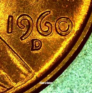 1960 D D/D Lincoln Memorial Penny LD doppelte Prägung Vorderseite Cent DDO RPM - Bild 1 von 4