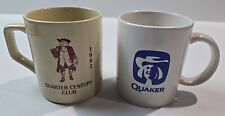 Lot of 2 QUAKER Oats Vintage Cups Old Timers 1988 Quarter Century Club 1992