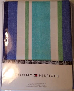 Tommy Hilfiger Tischdecke länglich 60x84 Beachy blau grün Streifen Maschinenwäsche Neu in Verpackung - Bild 1 von 5