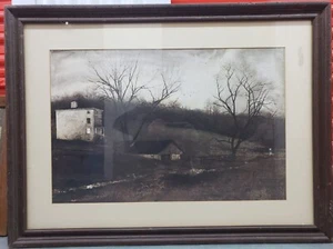 Vintage LITHO PRINT Andrew Wyeth: "EVENING AT THE KUERNERS" 38 X 28.5 Inch - Picture 1 of 14