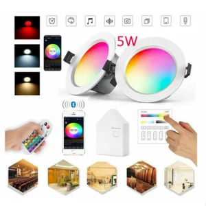 5W RGBWC LED Ceiling Lamp Down Light Bluetooth Mesh APP Touch Panel Controller - Picture 1 of 60