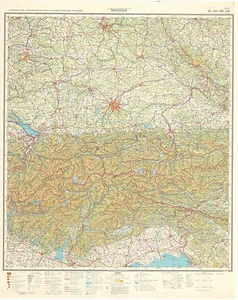 Russian Soviet Military Topographical Maps – MUNCHEN (Germany) 1:500K, ed.1983 - Picture 1 of 3