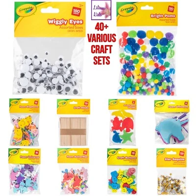 Juegos de Artesanía Crayola Niños - Unicornios Pegajosos Estrellas Dinosaurios Ojos Molidos Palos Arte