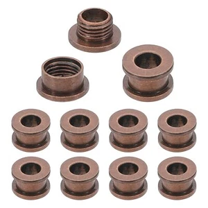 5mm1/5 inch Solid Brass Hole Eyelets 10 Pcs Flat Self Backing Grommets with W... - Picture 1 of 6
