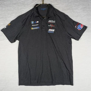 Port Authority Polo Shirt Mens Large Grey  Paul Miller Racing Short Sleeve - Picture 1 of 6