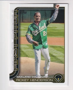 Topps First Pitch Truist Park 2025 #FP2-3 Rickey Henderson Oakland A's Salón de la fama - Imagen 1 de 2