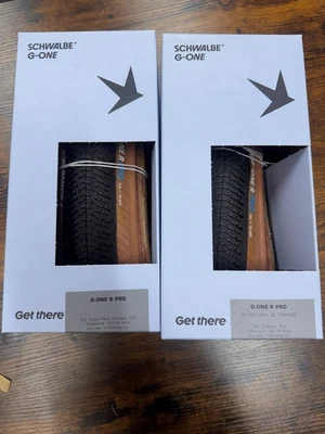 Schwalbe G-One R Pro 700 x 35, neumáticos de grava plegables sin cámara bronceado Addix - par - Imagen 1 de 3