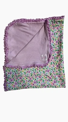 Carters JOY Purple Baby Blanket Love The Little Things Stripes Flowers Turtles - Image 1 of 4