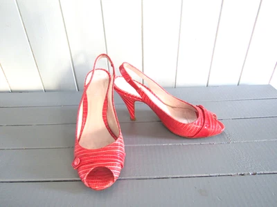 MINELLI, SANDALES A TALONS CUIR CORAIL P 36 - Photo 1/4