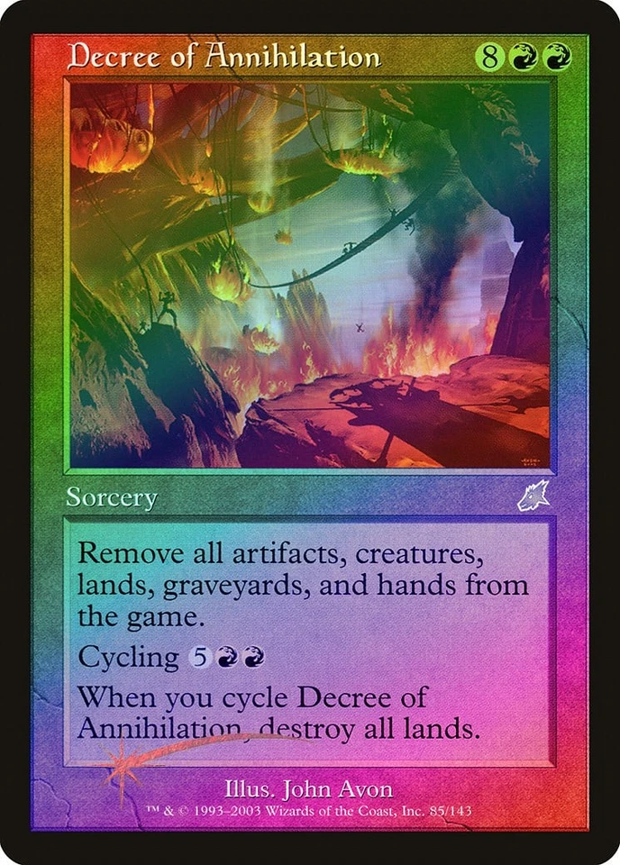 Decree of Annihilation FOIL Scourge HEAVILY PLD Red Rare MAGIC MTG CARD ABUGames - Image 1 of 1