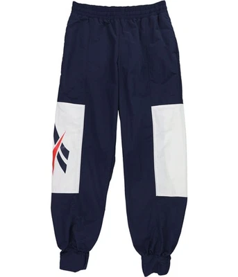 Calça atlética Reebok feminina clássica tecido atlético, azul, pequena - Imagem 1 de 2