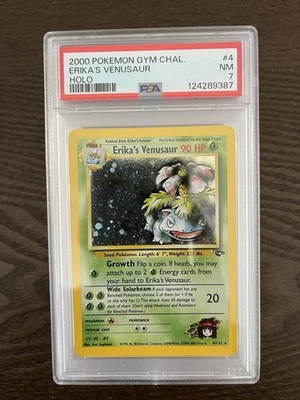 Pokemon Erika’s Venusaur 4/132 Gym Challenge Holo NM PSA 7 - Image 1 of 2