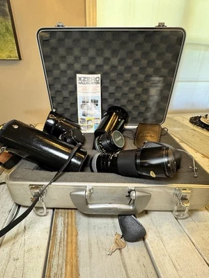 VINTAGE ZERO HALLIBURTON ALUMINUM CASE & CANON CAMERA EQUIPMENT INCLUDED - Image 1 of 4