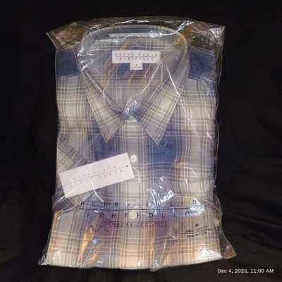 Boulevard by Block White Dress Shirt Expanding Collar Long Slv Sz 18/33 Big - Image 1 of 4