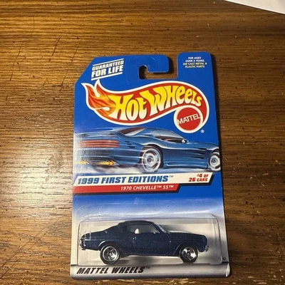 Chevrolet SS 1999 Hot Wheels #915 primeras ediciones 26/04 1970 azul con capó a rayas Foto 1 de 4