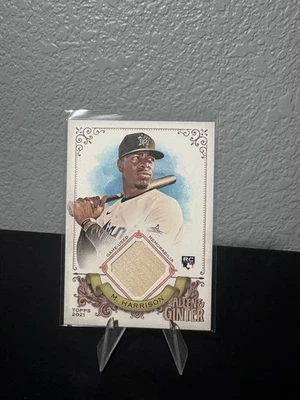 2021 Topps Allen & Ginter Monte Harrison Marlins RC Bat Relic  - Image 1 of 2