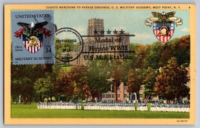 #3560 United States Military Academy Maxi Card w/Medal of Honor USMA Cancel - Image 1 of 2