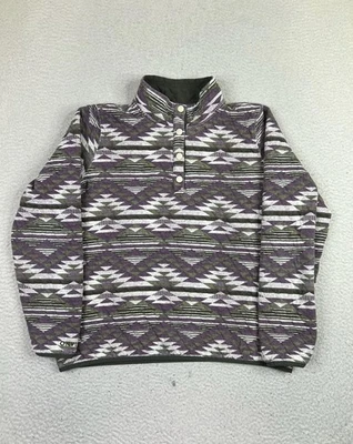 Sudadera Orvis Para Hombre Grande Púrpura Verde Azteca Presión Pullover Patrón Acolchado Foto 1 de 4