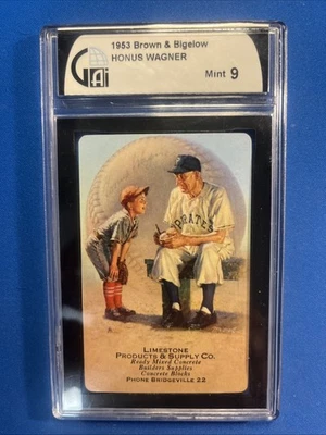 Tarjeta Honus Wagner Brown & Bigelow GAI 9 Como Nueva De Colección Coleccionista 1953 King Clubs  Foto 1 de 2