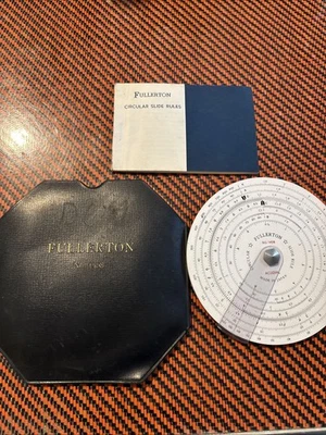 Vintage Fullerton Circular Slide Rule Trigonometry Multiplication No.1458 - Image 1 of 4
