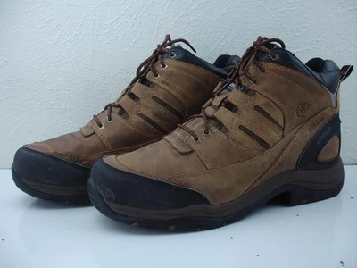 Men's 13 M Ariat Terrain Waterproof Boots Copper Brown Leather Insulated Lace-Up - Image 1 of 4