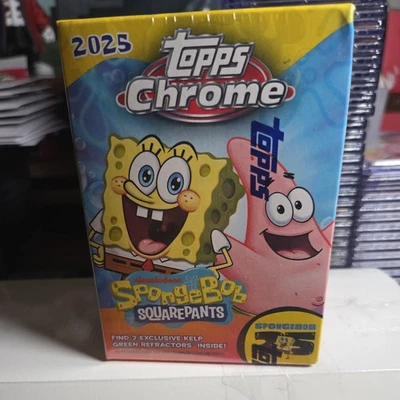 2025 Topps Chrome SpongeBob Value Blaster Box 25th Anniversary Factory Sealed - Image 1 of 4
